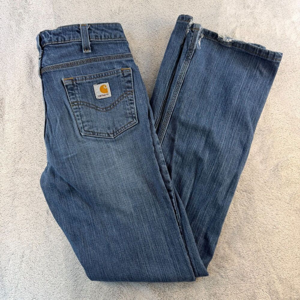 Vintage 90s Carhartt Womens Jeans 4x32 Flare Bootcut B001 FIO Distressed Y2K